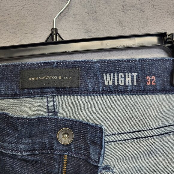 John Varvatos Wight Jeans Mens 32x27 Dark Wash Slim Fit Stretch Denim Distressed - Picture 11 of 13